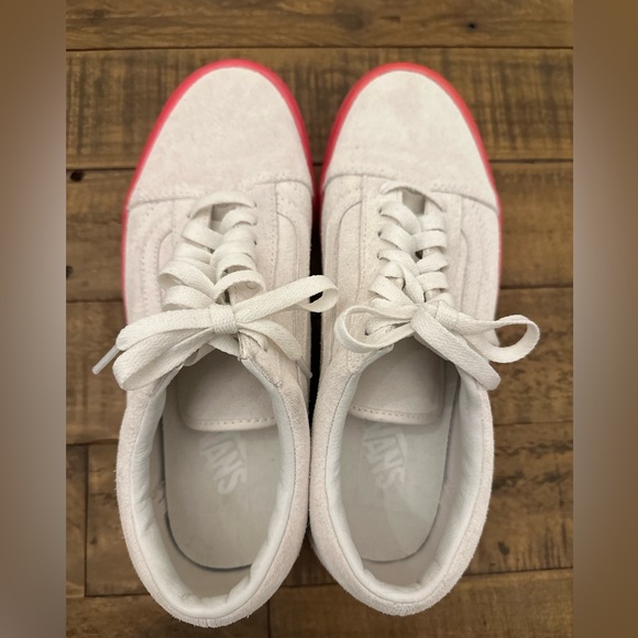 Vans Old Skool Platform Stac Sneakers In Hot Pink/Cream - Unisex M 8.5/ W 10 - Picture 9 of 11